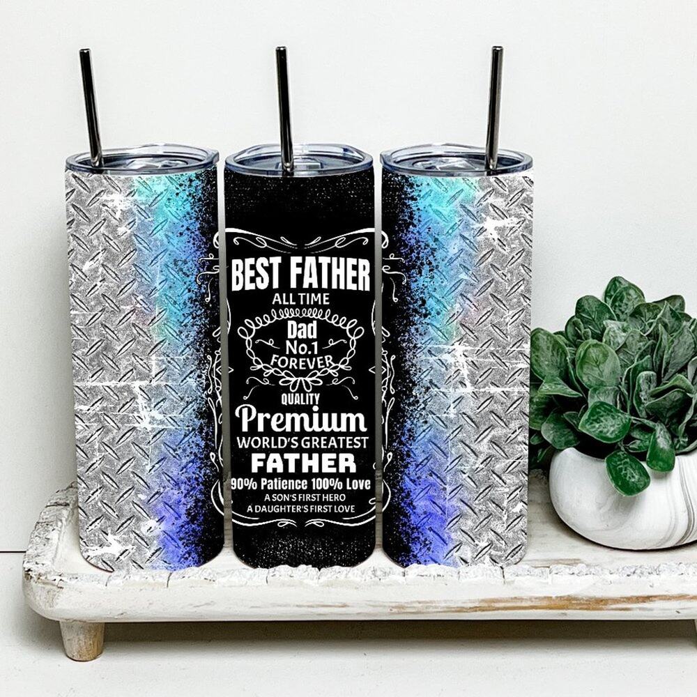 Best Father 20oz Tumbler With Metal Straw